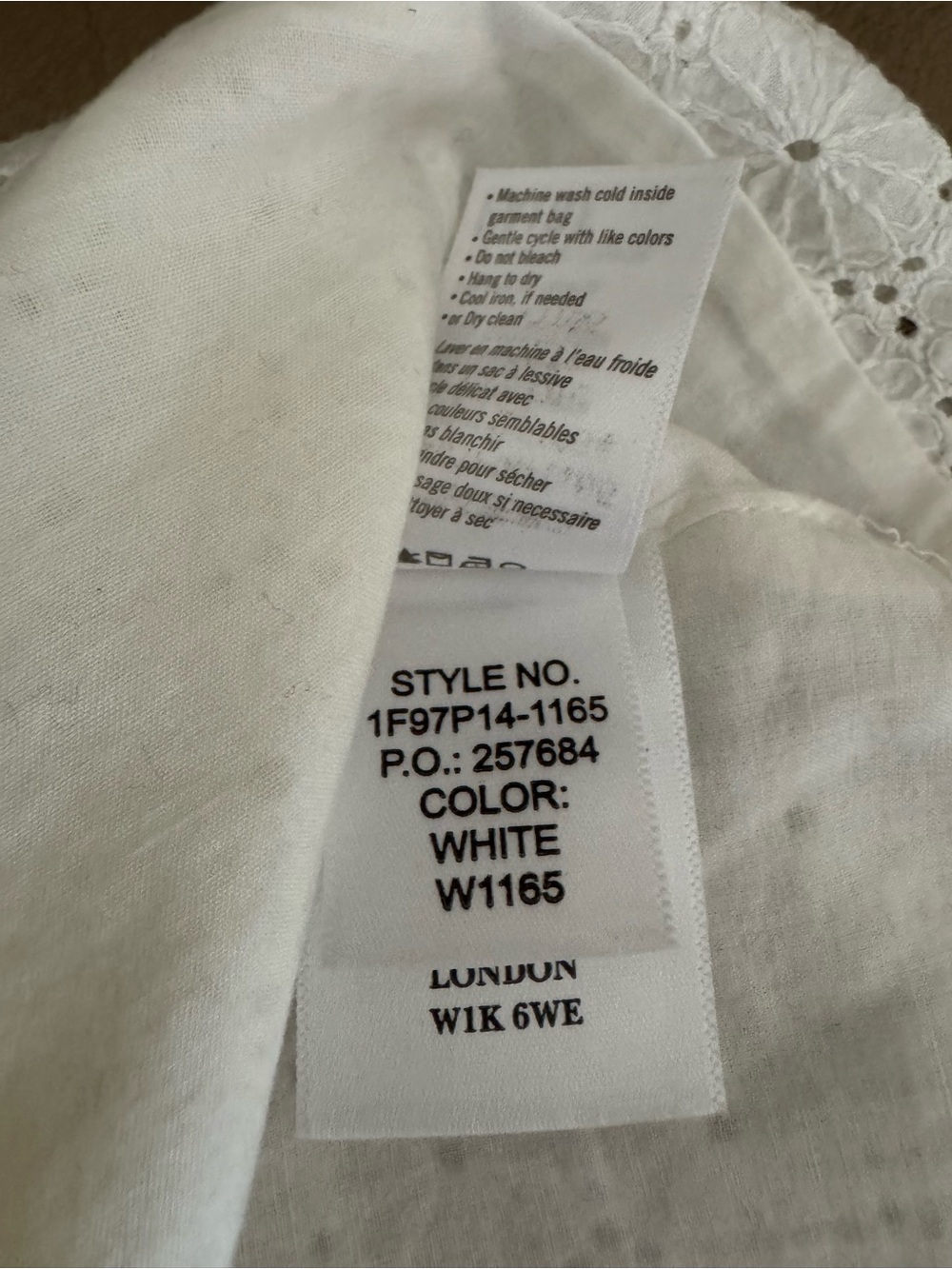 PAIGE White Eyelet Square-Neck Crop Top. Size L. MSRP $179 - Picture 16 of 16